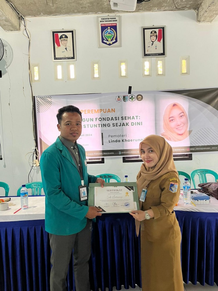 Mahasiswa KKP UIN Mataram Melaksanakan Penyuluhan Tentang Pencegahan Stunting Dengan Tema "Membangun Fondasi Sehat Perangi Stunting Dari Dini"